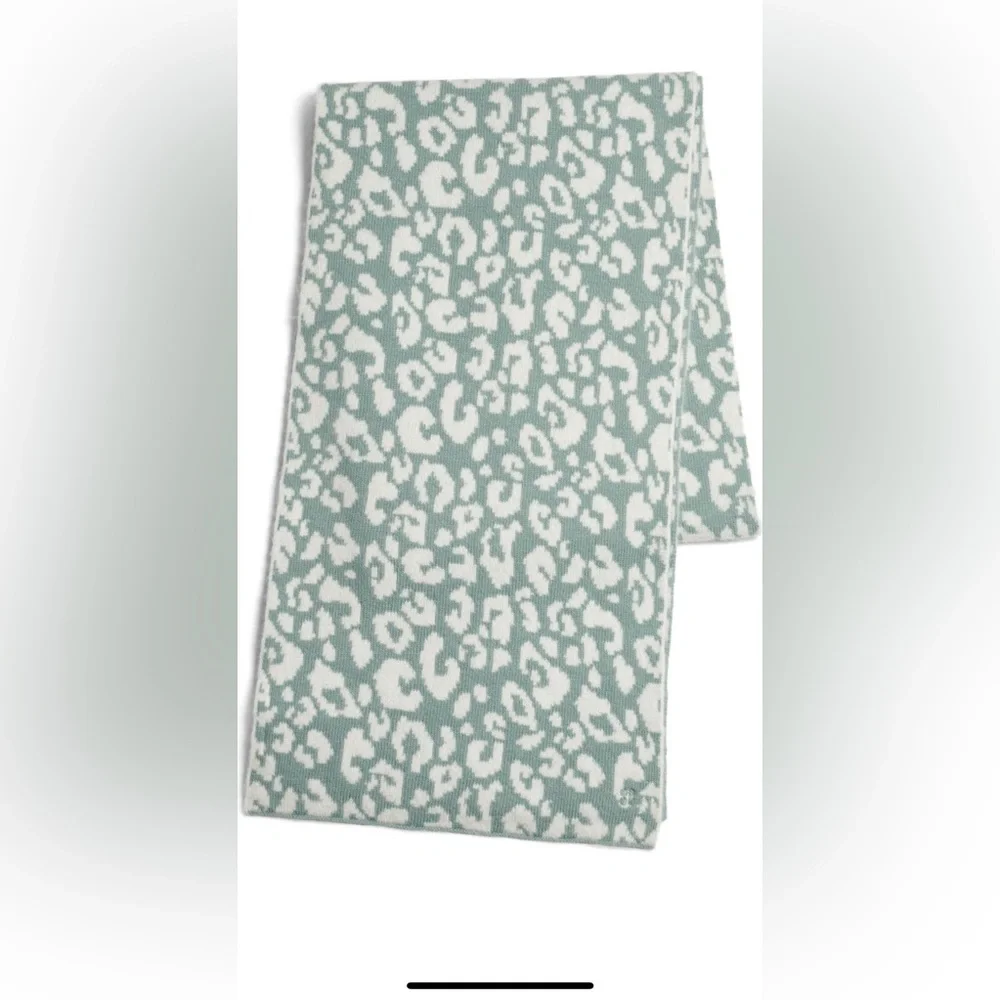 Sweaty Betty Animal Print Scarf in Blue and White Leopard Print